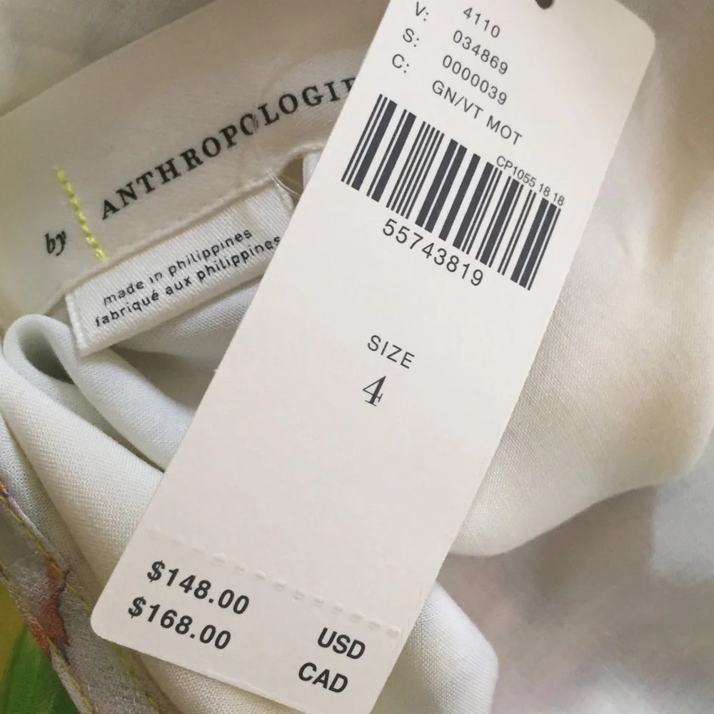 Anthropologie Marika Silk Blend Floral Blouse Dopamine